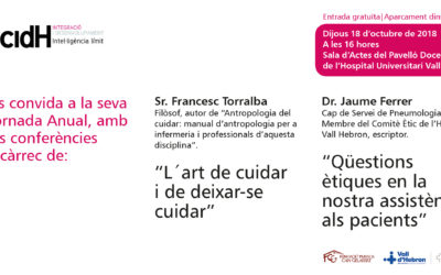 Conferència del Sr. Francesc Torralba i del Dr. Jaume Ferrer |  Jornada anual acidH 18 d’octubre
