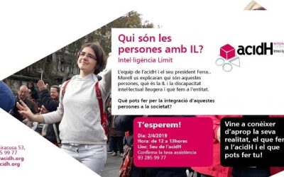 2 d’ABRIL : PRESENTACIÓ A LA CIUTADANIA D’ACIDH I LA INTEL·LIGÈNCIA LÍMIT (IL)