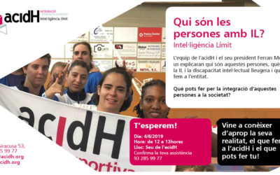 4 DE JUNY : PRESENTACIÓ A LA CIUTADANIA D’ACIDH I LA INTEL·LIGÈNCIA LÍMIT (IL)