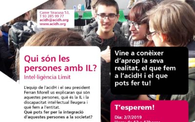 2 DE JULIOL : PRESENTACIÓ A LA CIUTADANIA D’ACIDH I LA INTEL·LIGÈNCIA LÍMIT (IL)
