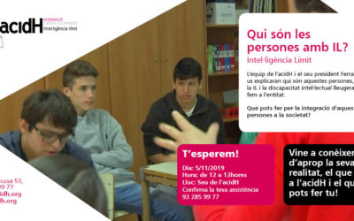 5 DE NOVEMBRE : PRESENTACIÓ A LA CIUTADANIA D’ACIDH I LA INTEL·LIGÈNCIA LÍMIT (IL)