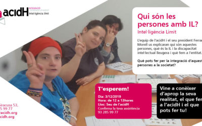 3 DE DESEMBRE : PRESENTACIÓ A LA CIUTADANIA D’ACIDH I LA INTEL·LIGÈNCIA LÍMIT (IL)