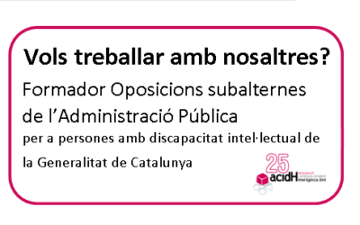 Oferta de feina: Formador Oposicions subalternes de l’Administració Pública